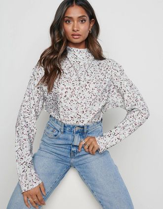 Pretty Lavish Womens Bonnie Backless Blouse - Floral - Multi - Size: 12