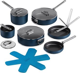 Joseph Joseph Space Ceramic Non-Stick 10Pc Cookware Set With Folding Handles