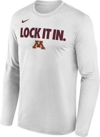 Nike Minnesota 2026 On-Court Bench Nike Mens Dri-FIT College Long-Sleeve T-Shirt in White | M22284P870MINN-WHT