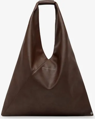 Maison Margiela Womens Handbag Leather-Effect Brown Polyurethane Handbags Hand Bags