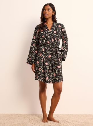 Lauren Ralph Lauren Womens Pink flowers lightweight robe