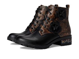 L'Artiste by Spring Step Martinela Womens Boots Black : EU 37 (US Womens 6.5-7) M, Leather/Textile