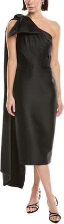 Marchesa Silk-Blend Midi Dress