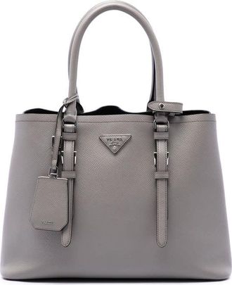 Prada Pre-owned Prada Medium Saffiano Cuir Double Handle Satchel Ladies N8USLKRF39DPBUBR