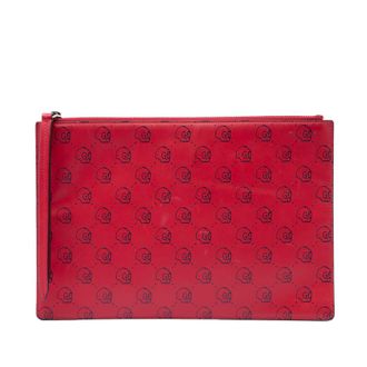 Gucci Pre-owned Gucci Calfskin Ghost Hamlet Skull Zip Pouch Ladies MIT7RTY1W1GLZPOY