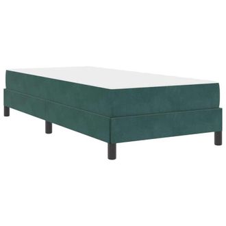 vidaXL Cama Box Spring Con Colch&oacute;n Verde Oscuro 80 X 200 Cm Terciopelo Vidaxl