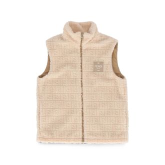 Fendi FF Logo-pattern Teddy-effect Gilet