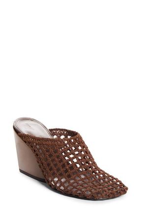 Proenza Schouler Slant Crochet Wedge Mule in Mushroom at Nordstrom, Size 8.5Us