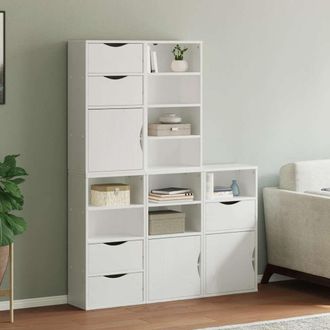 Berkfield Home Side Cabinets 5 pcs ODDA White 40x24x79 cm Solid Wood Pine | Size: 40 x 24 x 79 cm