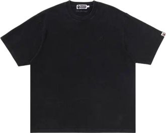 A Bathing Ape Garment Dye One Point Relaxed Fit T-Shirt Black 1M30109306-BLACK
