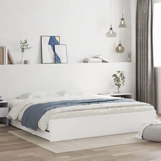 vidaXL Estructura Cama Con Cajones Madera Ingenier&iacute;a Blanca 160x200 Cm Vidaxl