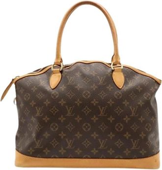 Louis Vuitton Pre-owned Vintage Canvas Handbag - Dames - Vintage Handtas - Bruin - ONE Size - Leer - Vintage