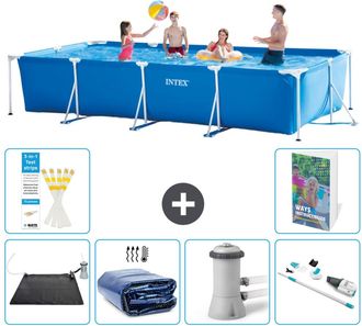 Intex Piscina Con Estructura Rectangular - 450x220x84 Cm - 7-piezas S82