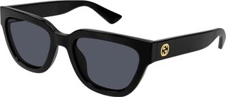 Gucci Zonnebril - Dames - Zonnebrillen - Zwart - 54 MM - Nylon - Accessoires
