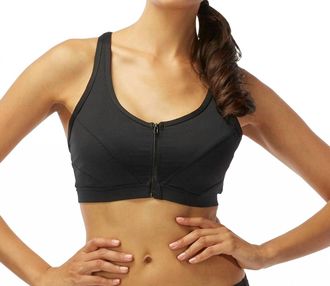 Coco Reef Barbados Dd-Cup Pure Racer Back Zip Front Underwire Bikini Top In Coc Black