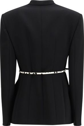 Max Mara Womens Double-Breasted Cady Jacket Nero Triacetate; Polyester
