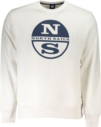 North Sails Mens Crew Neck Sweatshirt Ns2302 - Ivory Cotton - Size X-Large