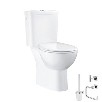 GROHE Pack Inodoro Independiente Grohe Bau Ceramic Quickfix + Accesorios De Ba&ntilde;o Essentials Cube