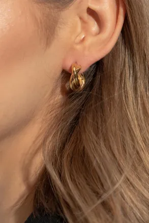 LI&Eacute; STUDIO Silver Earrings The Diana, Womens, Gold