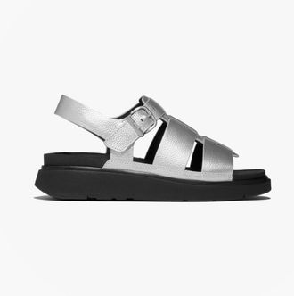 FitFlop Fitflop Gen-ff Tumbled Dames Enkelsandaal met Bandje Zilver