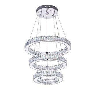 CWI Lighting Florence LED Chandelier With Chrome Finish Lumens 2912
