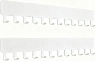 OEM Juego De 2 Soportes Blancos Para Collares Colgantes - Jinfgerne - Montaje En Pared Autoadhesivo, Elegante Almacenamiento De Joyas, Ideal Como Llavero 