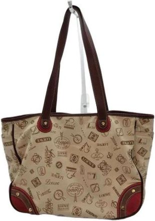 Loewe Tweedehands Canvas handtassen - Dames - Vintage Shopper - Beige - ONE Size - Vintage
