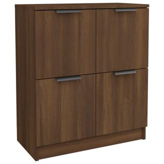 vidaXL Vidaxl - Aparador De Madera Contrachapada Roble Marr&oacute;n 60x30x70 Cm
