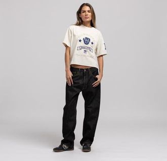 Mitchell & Ness Womens Mitchell & Ness Cream Milwaukee Brewers Cooperstown Yacht Rock Boxy Cropped T-Shirt at Nordstrom, Size Xx-Large