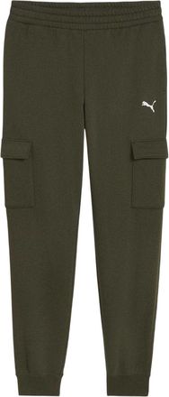 Puma Katoenen joggingbroek met logo voor heren (Olijf)