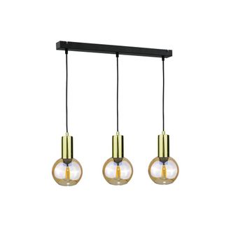 Netlighting Jantar Bar Pendant Ceiling Light Gold 60cm 3x E27