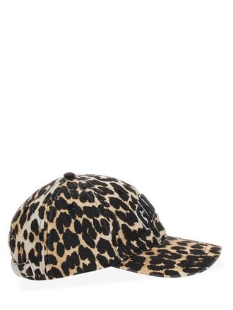 Ganni A6898_943 Organic Cotton Baseball Cap - Multicolor