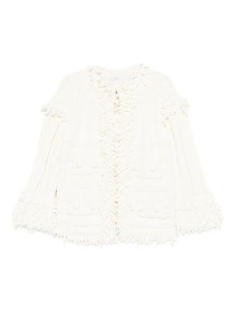 Judy Turner Orlando fringed cardigan - White