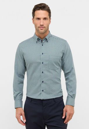 Eterna Langarmhemd ETERNA MODERN FIT, Herren, Gr. 41, Normalgr&ouml;ssen, eukalyptus, Twill, 100% Baumwolle, tailliert, Manschette, Hemden Langarmhemd, NON IRON (