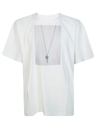 Maison Margiela Grayscale Key Pendant Graphic T-Shirt