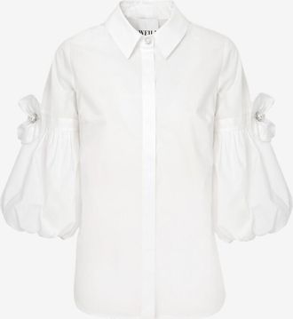 Weill Bluse mit Puff&auml;rmeln aus Popeline Anael