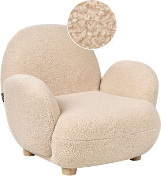 Beliani Kids Armchair HEM Boucle Beige