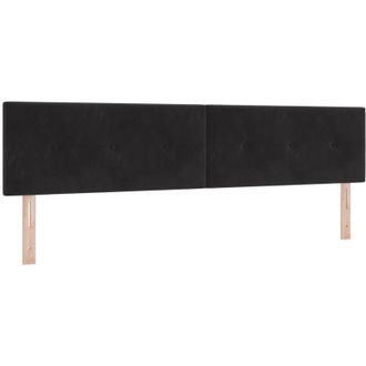 vidaXL Cabecero Montaje En La Pared Manual Negro 200 Cm Terciopelo Vidaxl