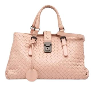 Bottega Veneta Pre-owned Handbags, female, Pink, Size: ONE SIZE Pre-owned The Small Roma Satchel