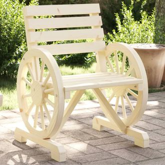 vidaXL Vidaxl - Sillas De Jard&iacute;n 4 Unidades Madera Maciza De Abeto