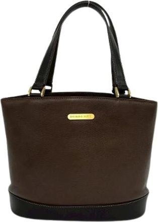 Burberry Pre-owned Leren Tote Bag - Dames - Vintage Handtas - Bruin - ONE Size - Leer - Vintage