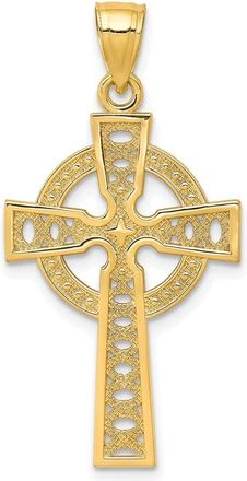 Diamond2Deal 10k Yellow Gold Iona Cross Pendant