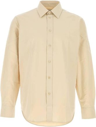 Burberry Signature Equestrian Knight Motif Cotton Shirt, Size X-Large
