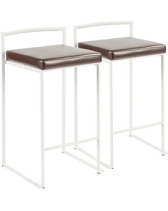 LumiSource Set Of 2 Fuji Counter Stools
