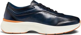 Santoni Easy Bounce Sneaker - Heren - Sneakers - Blauw - 45 1/2 EU - Leer - Schoenen