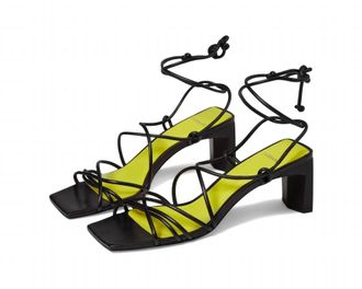 Carrano Womens Penelope Lace Up Leather Dress Sandal In Black