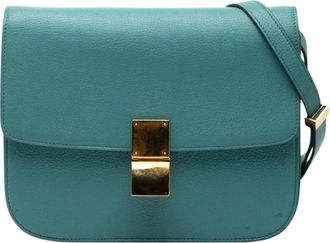 Celine Pre-owned Cross Body Bags, female, Blue, Size: ONE SIZE Pre-owned Classic Shoulder Bag