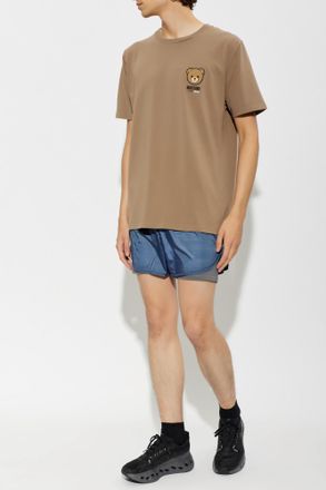 Moschino T-shirt From The Active Line, Mens, Beige