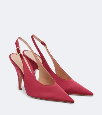 Gianvito Rossi Sofia satin slingback pumps
