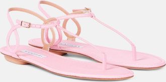 Aquazzura Sandali Almost Bare effetto rafia